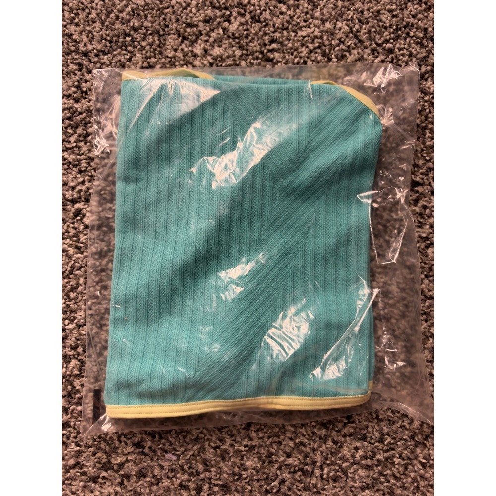 Anthropologie Rope It In Tank L/XL Ribbed Knit Racerback Crop Turquoise NEW - Picture 5 of 7